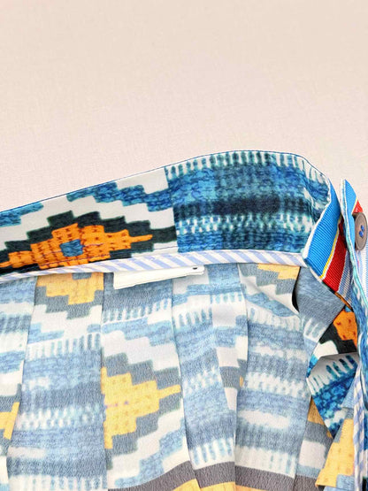 STELLA JEAN Multicolor Printed Size US 10 Midi Skirt