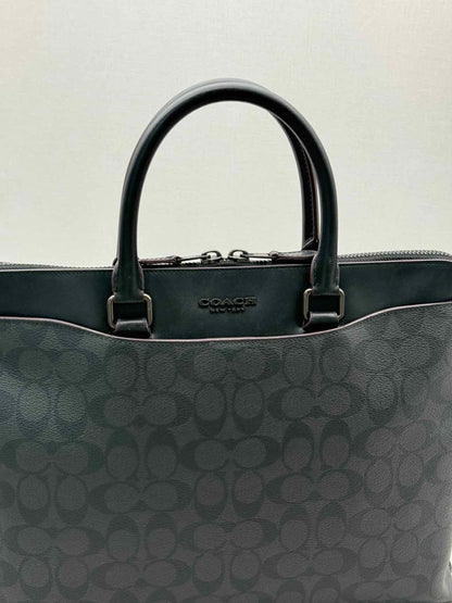 COACH Beckett Slim Black Signature Laptop Bag