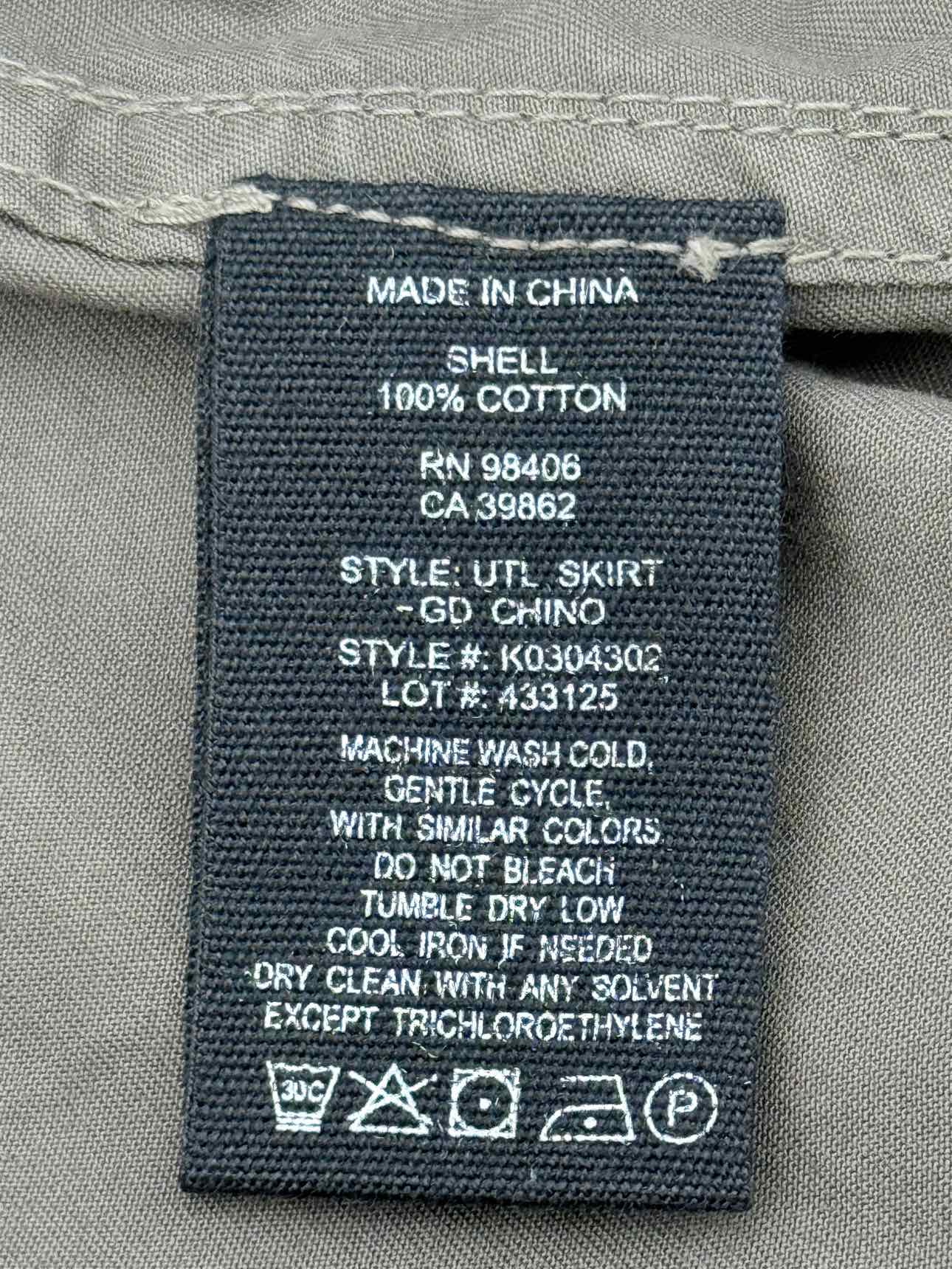 THEORY Khaki Size US 10 Mini Skirt