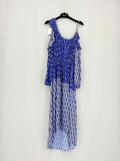 SANDRO Kemila Navy & White Size US 6 Midi Dress