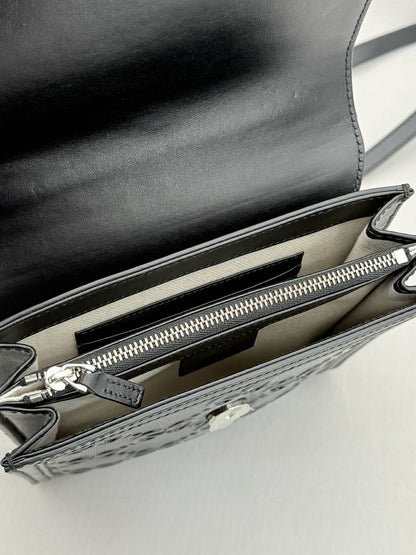 GUCCI Black GG Embossed Crossbody