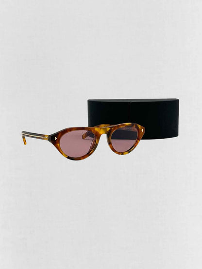 PRADA Brown & Gold Sunglasses
