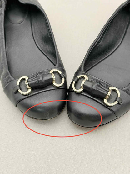 GUCCI Scrunch Black Size EU 37 Ballet Flats