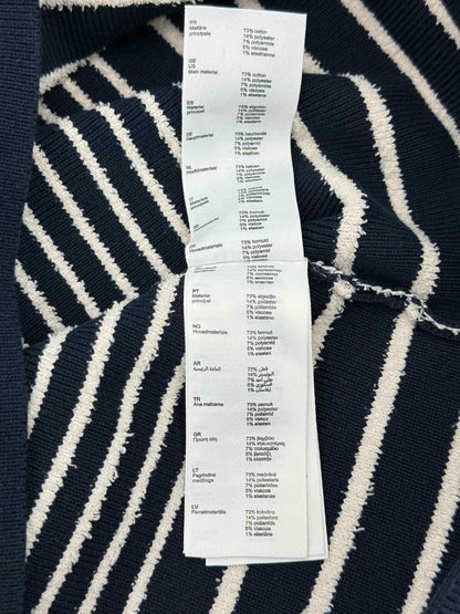 MAJE Navy & White Striped Size US 2 Mini Skirt