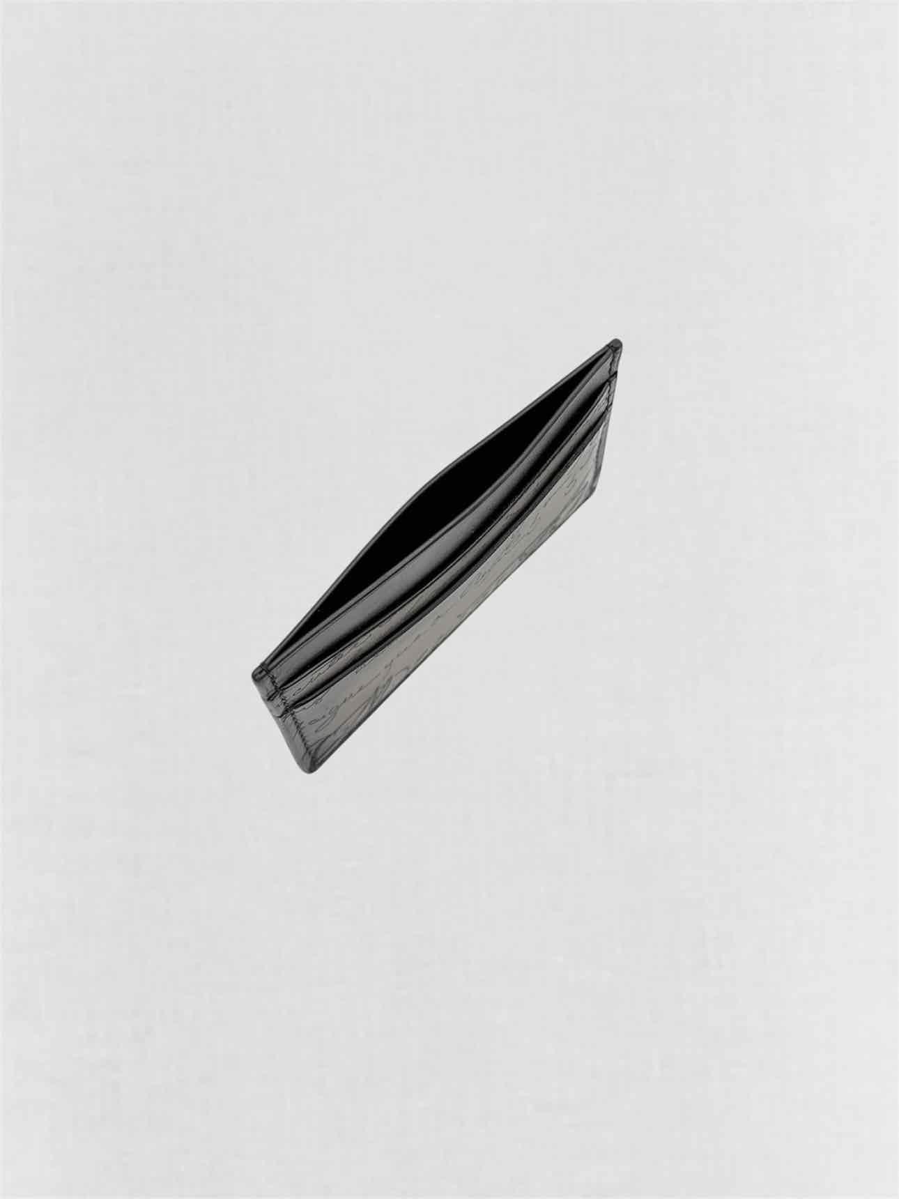 BERLUTI Men's Grey & Black Card Holder