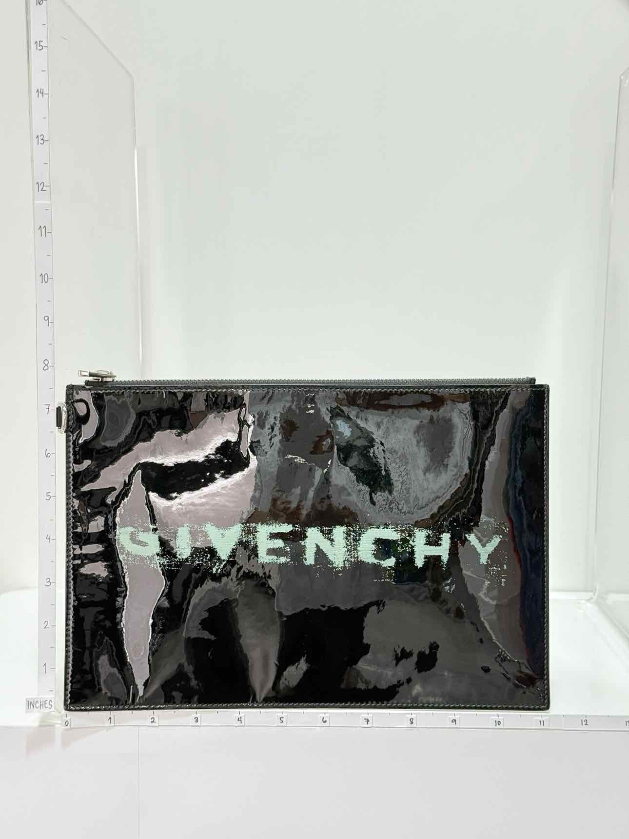 GIVENCHY Printed Logo Black Clutch