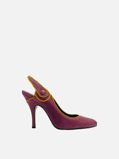 D & G Purple Slingbacks