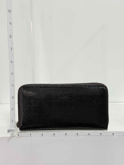 CHRISTIAN LOUBOUTIN Black Pebbled Continental Wallet
