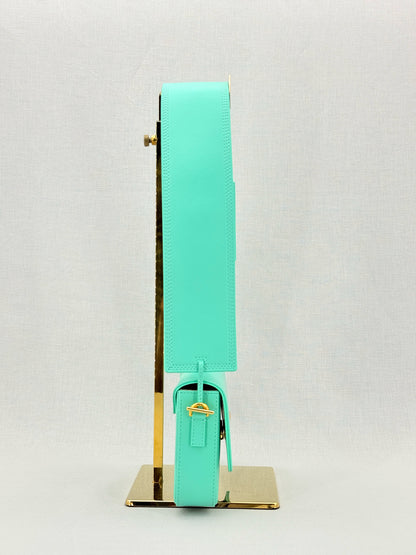 JACQUEMUS Le Carinu Turquoise Shoulder Bag