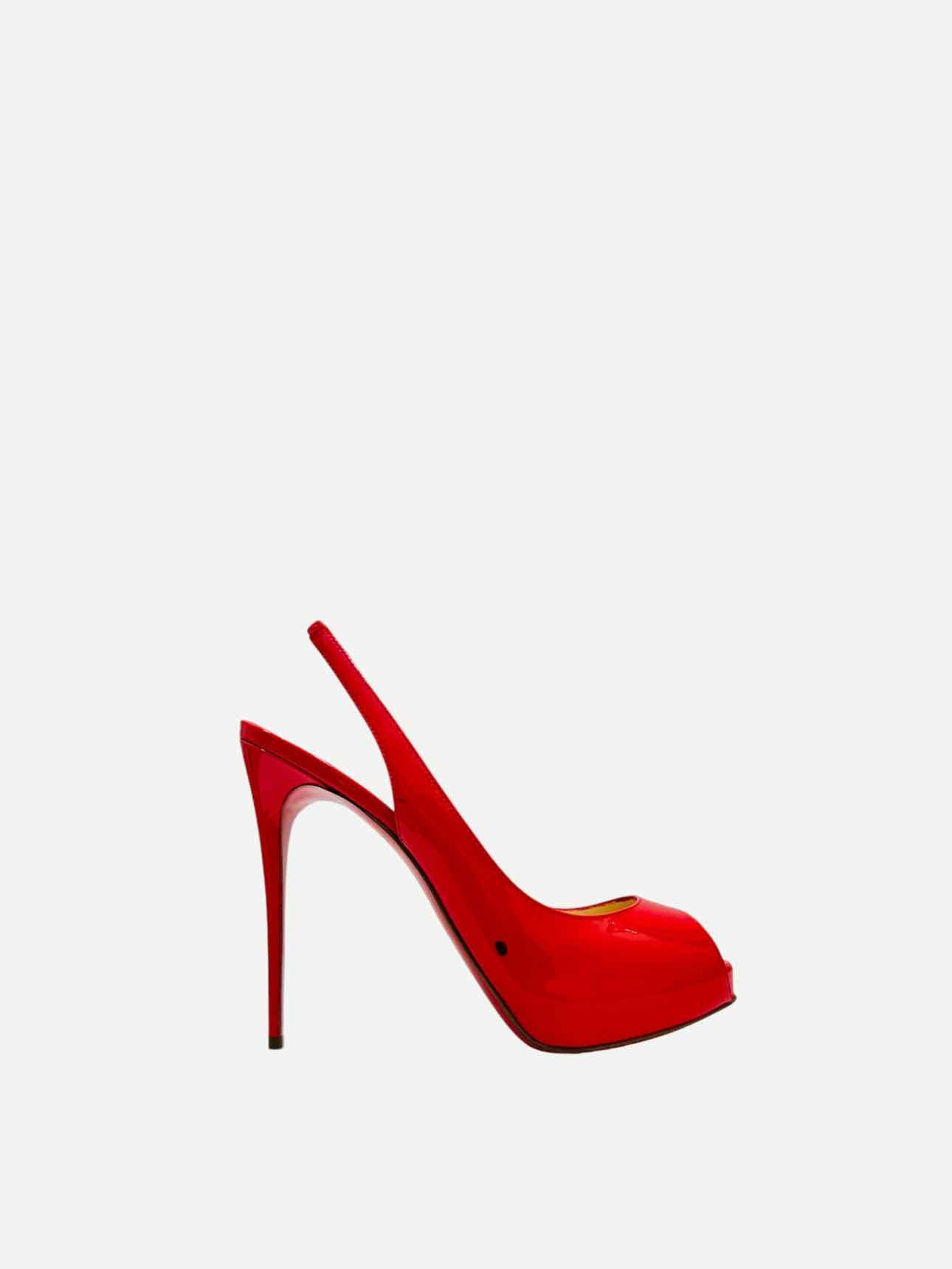 CHRISTIAN LOUBOUTIN Private Number Red Slingbacks