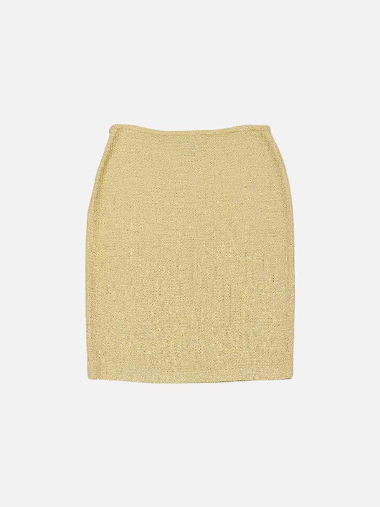 ST. JOHN Knit Yellow Size US 6 Jacket & Skirt