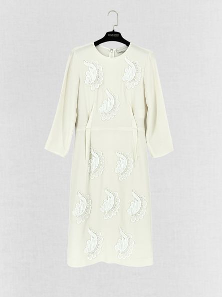 STELLA MCCARTNEY Cream Size US 4 Midi Dress
