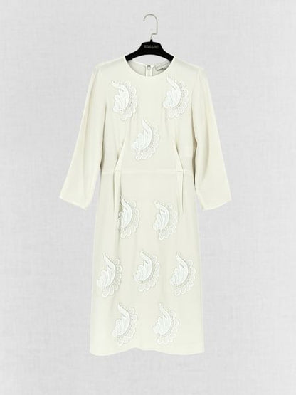 STELLA MCCARTNEY Cream Size US 4 Midi Dress