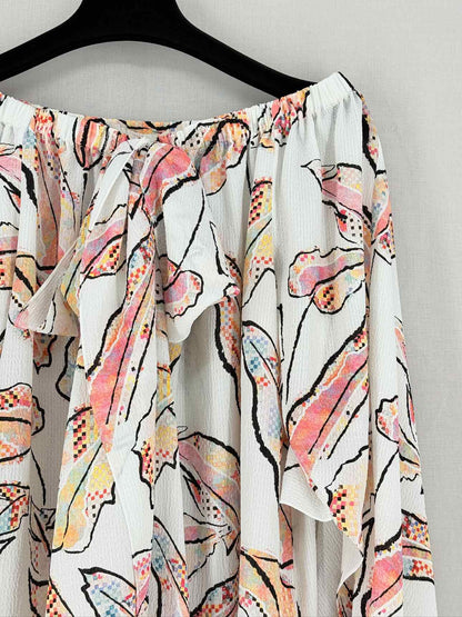 ROLAND MOURET Beige Multicolor Size Medium Blouse