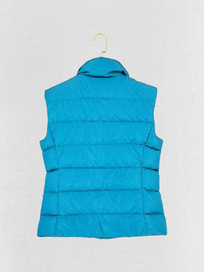 PRADA Triangle Logo Blue Quilted Size US 4 Gilet