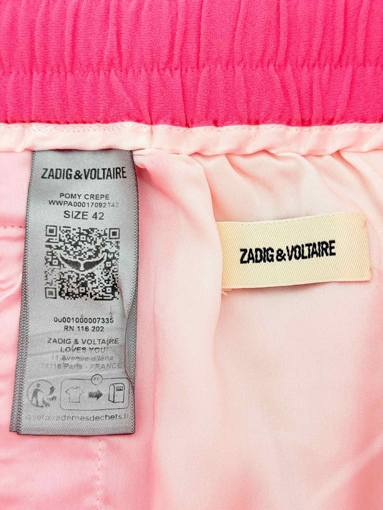 ZADIG & VOLTAIRE Pink Size 29 Pants
