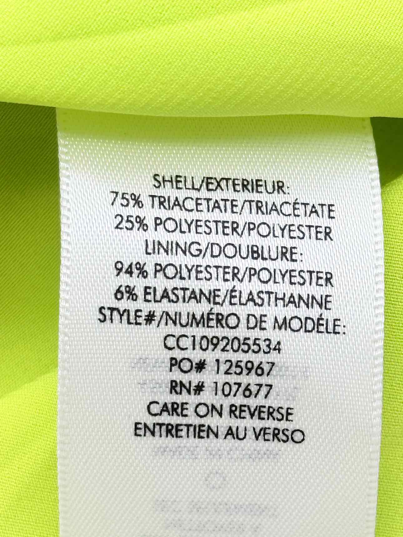ALICE + OLIVIA Lime Green Size US 10 Short Dress