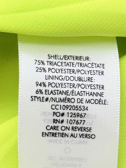 ALICE + OLIVIA Lime Green Size US 10 Short Dress