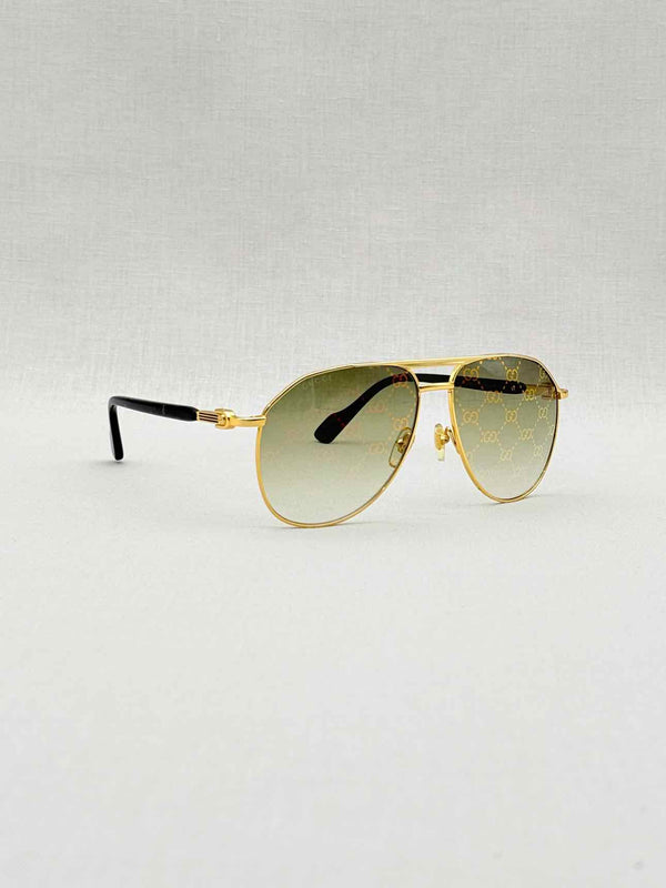 GUCCI Black & Gold Sunglasses