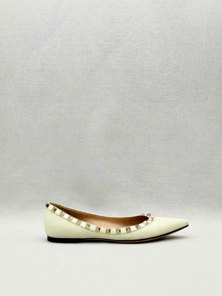 VALENTINO GARAVANI Off-white Size EU 35.5 Ballet Flats