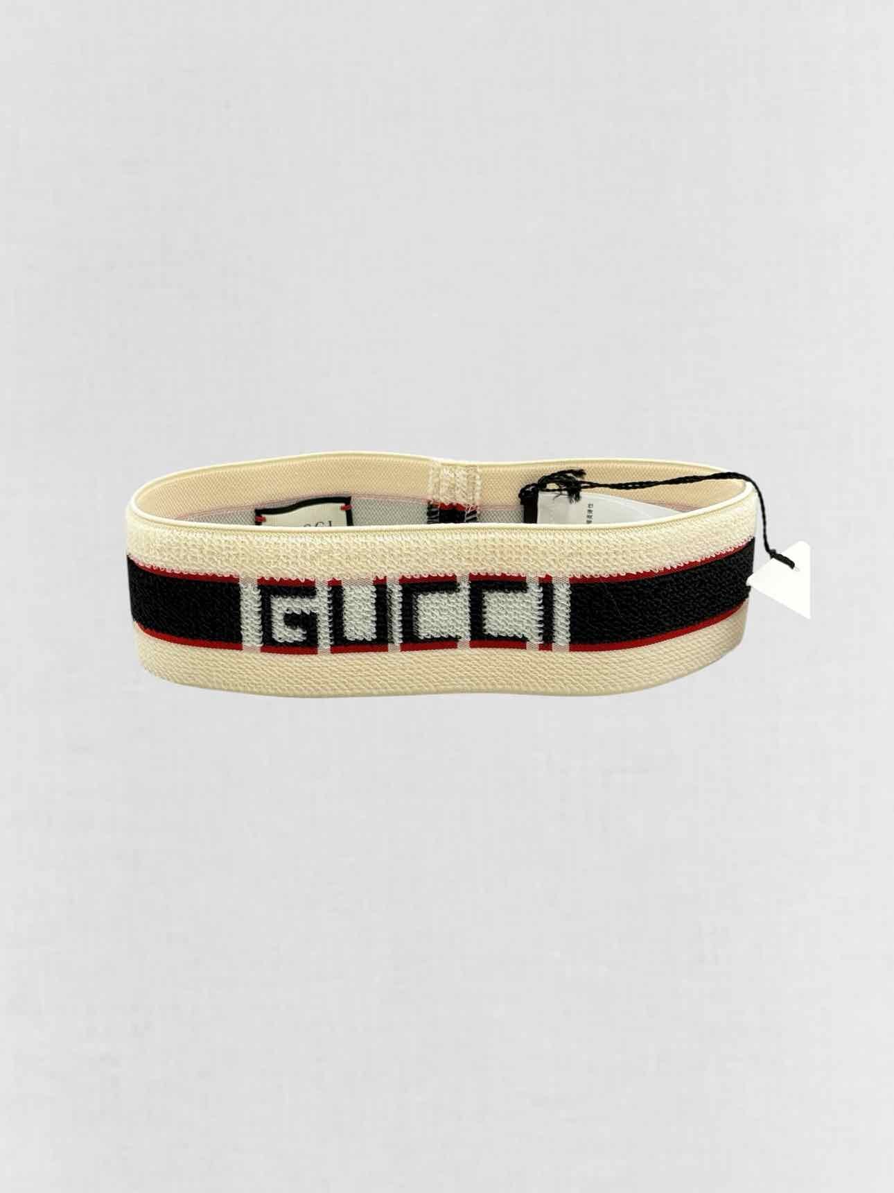 GUCCI Cream & Black Headband & Wrist Cuffs