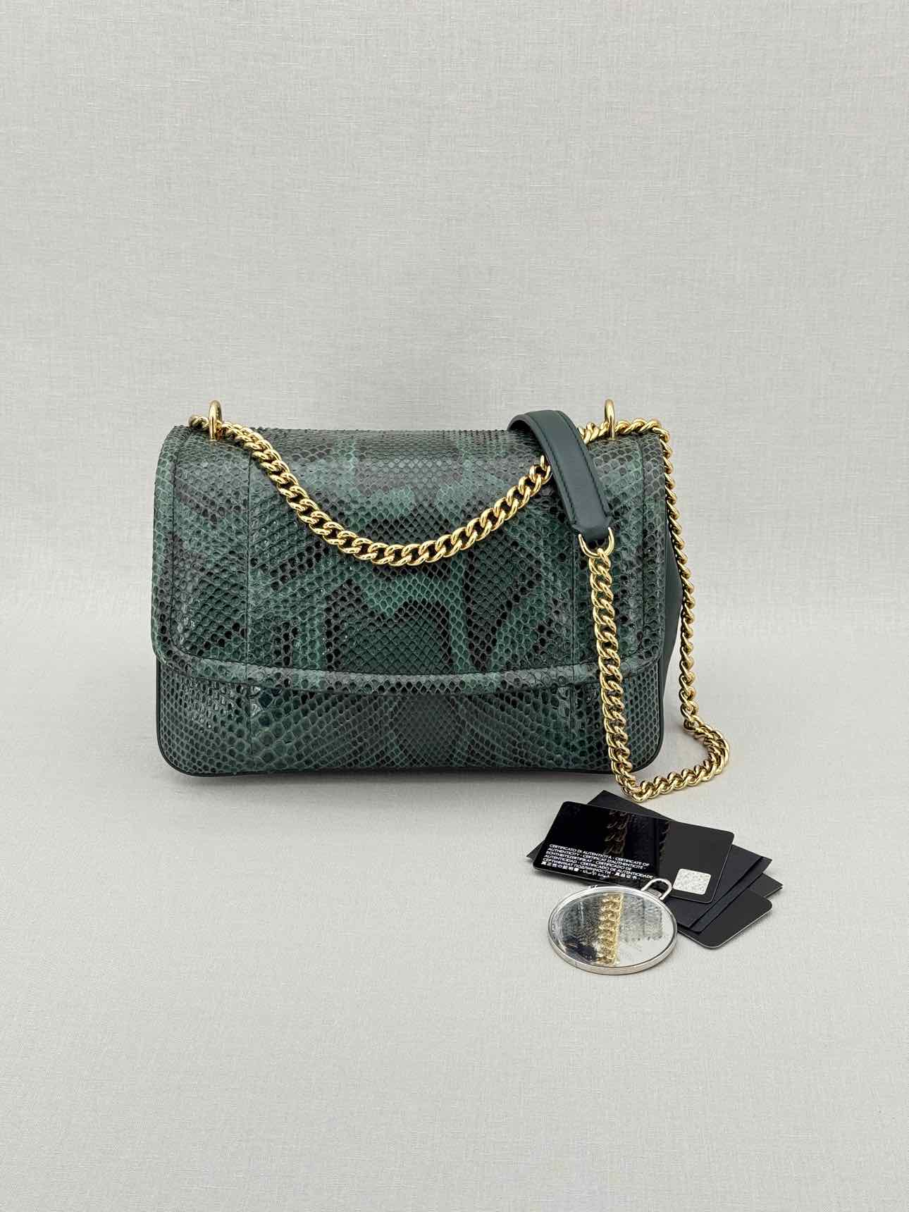 DOLCE & GABBANA Miss Margarita Green Shoulder Bag