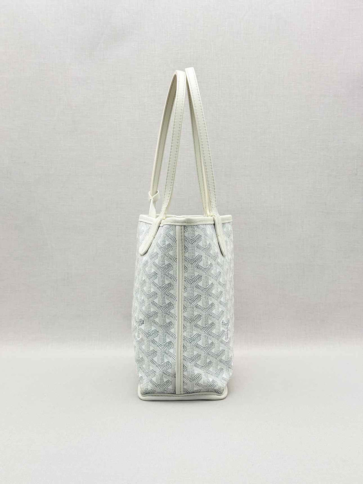 GOYARD Anjou White & Grey Goryardine Tote Bag