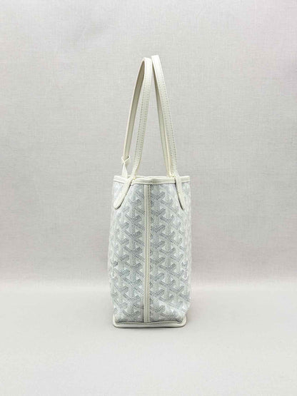 GOYARD Anjou White & Grey Goryardine Tote Bag