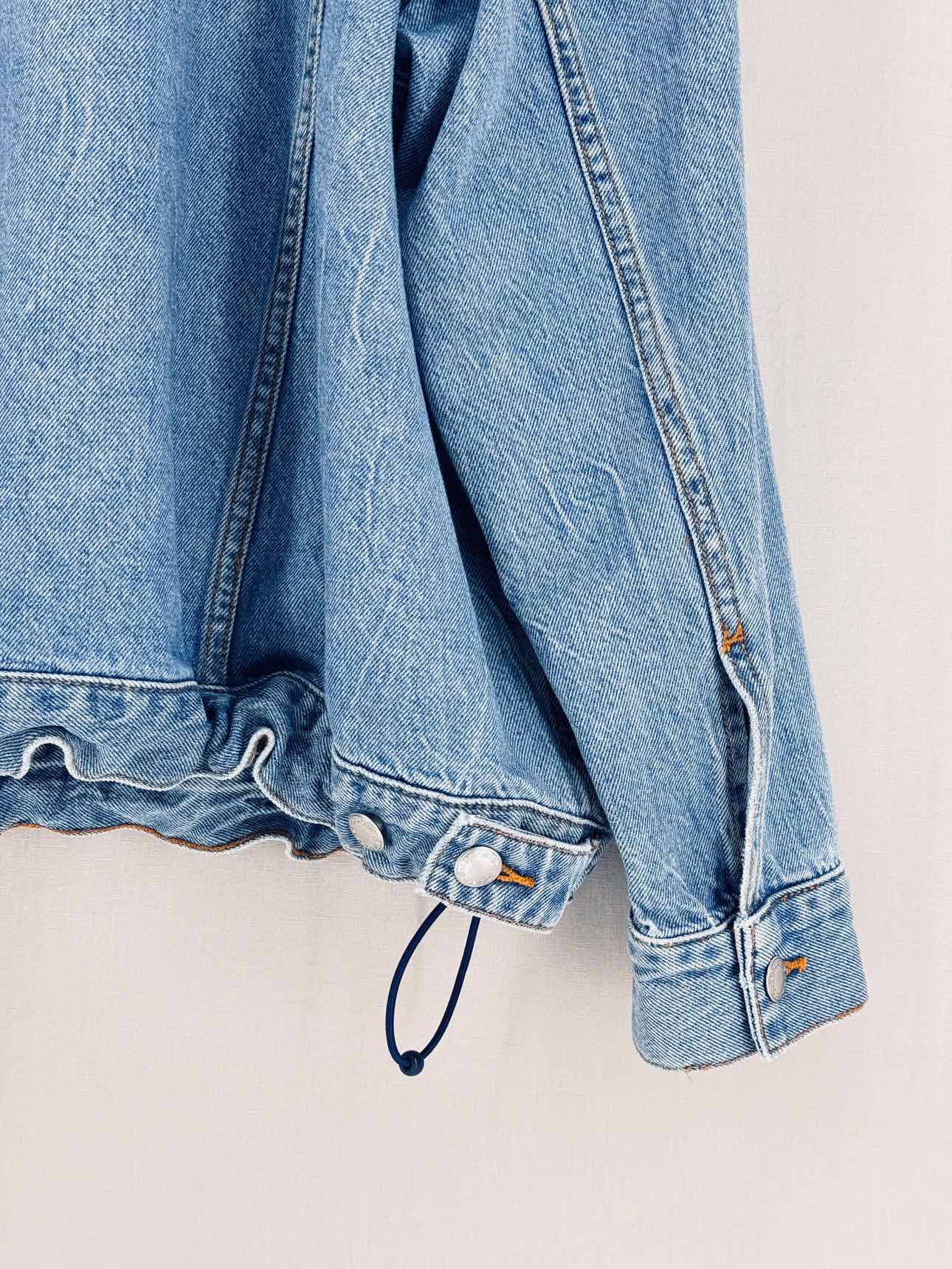 ALEXANDER WANG Blue Logo Print Size Medium Jacket