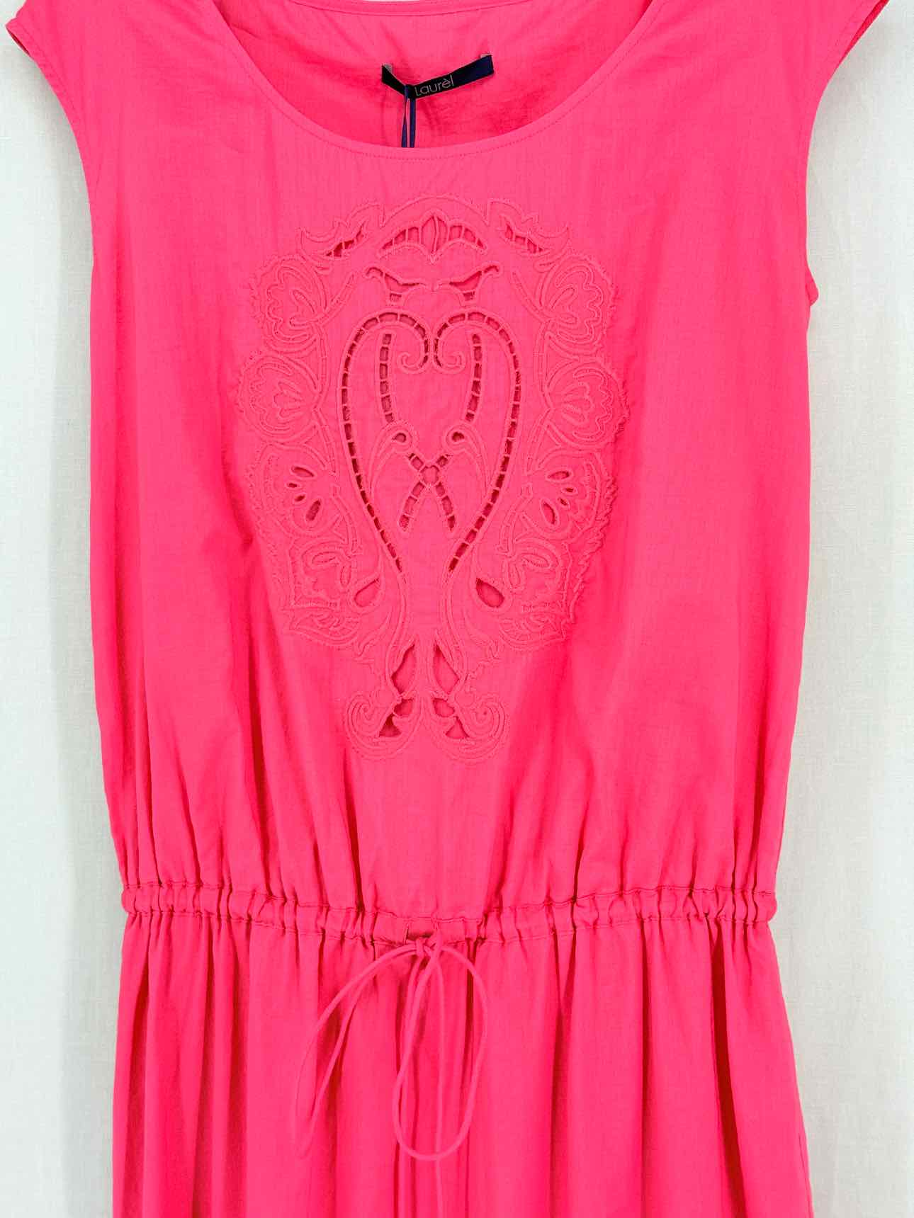 LAUREL Pink Embroidered Size US 6 Long Dress