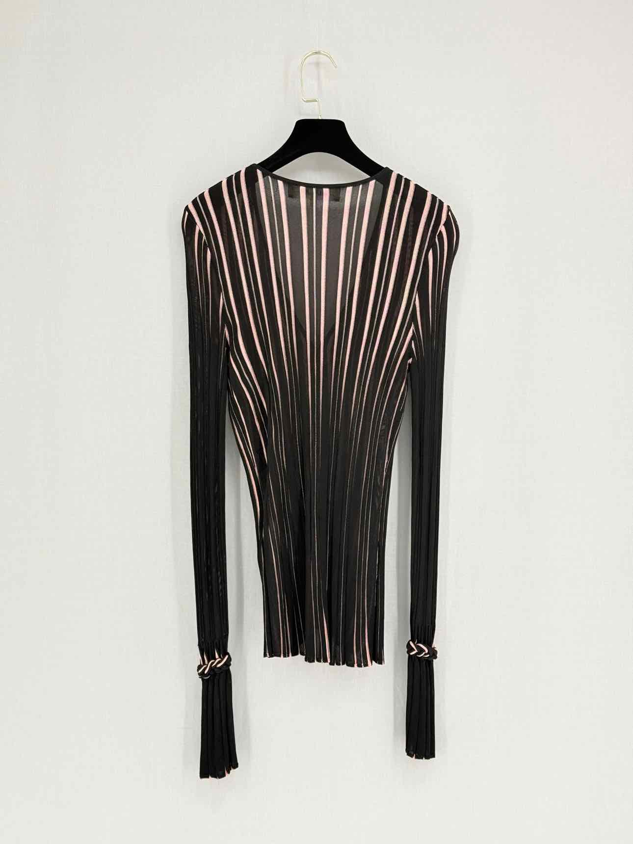 DIANE VON FURSTENBERG Black & Pink Size Small Top