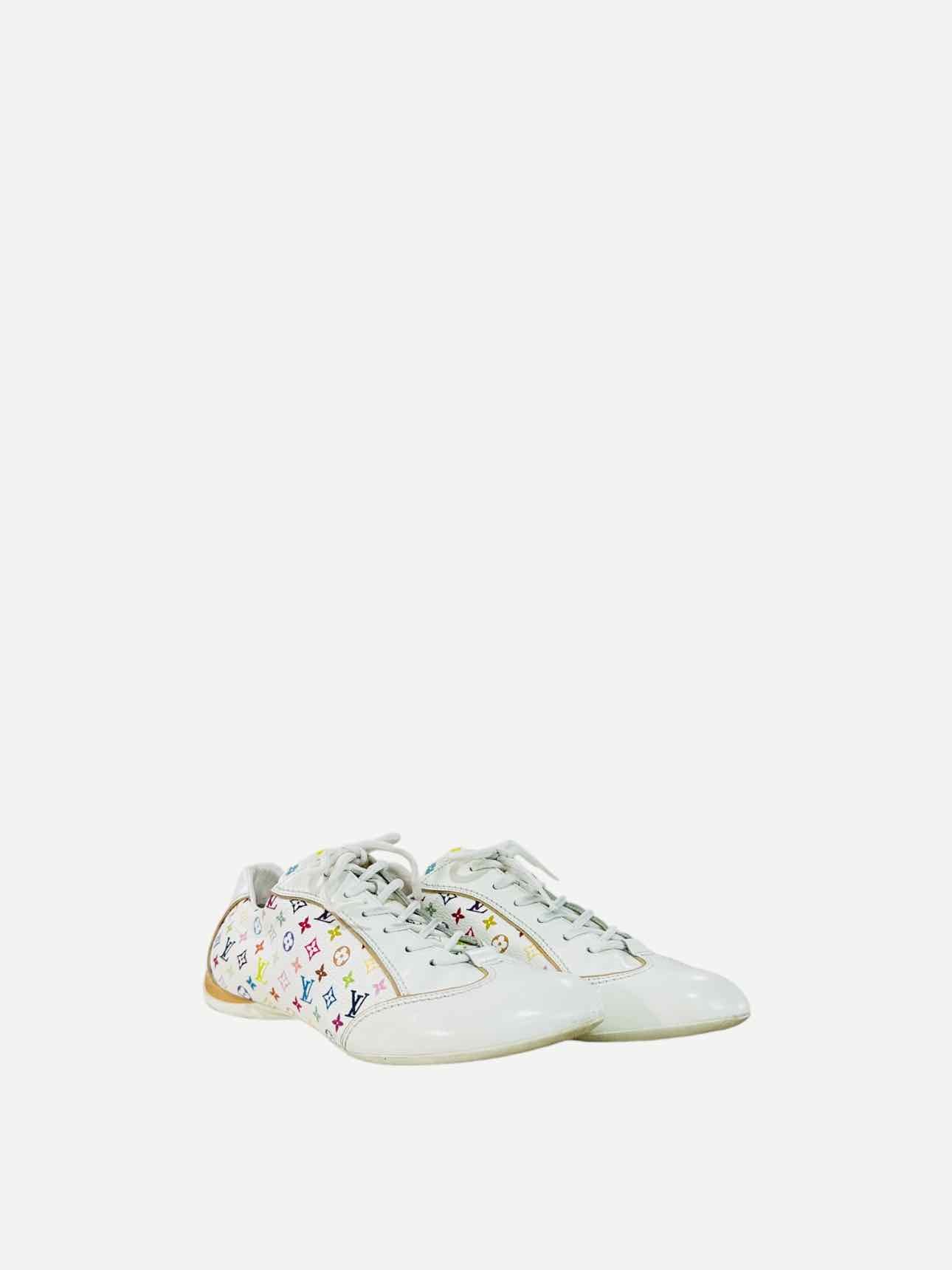 LOUIS VUITTON White Multicolor Monogram Sneakers