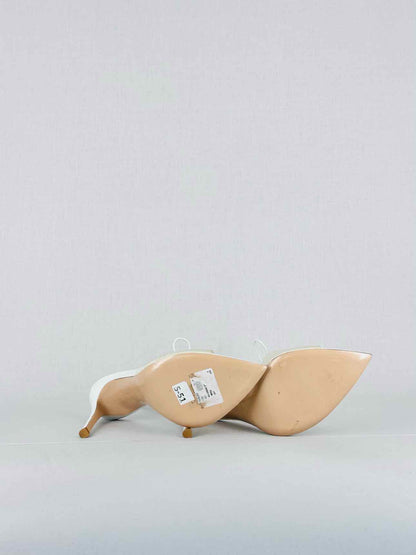 GIANVITO ROSSI Spice White Size EU 36.5 Heeled Sandals