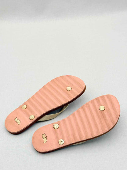 COACH Zak Gold Monogram Size EU 37-38 Flip flops