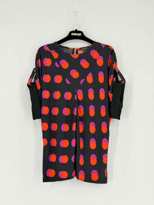 LOUIS VUITTON Black Multicolor Printed Size US 8 Blouse