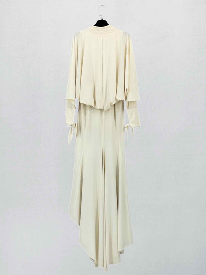 ZAC POSEN Cream Size US 4 Long Dress