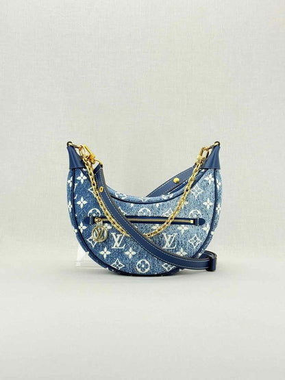 LOUIS VUITTON Loop Blue Monogram Shoulder Bag