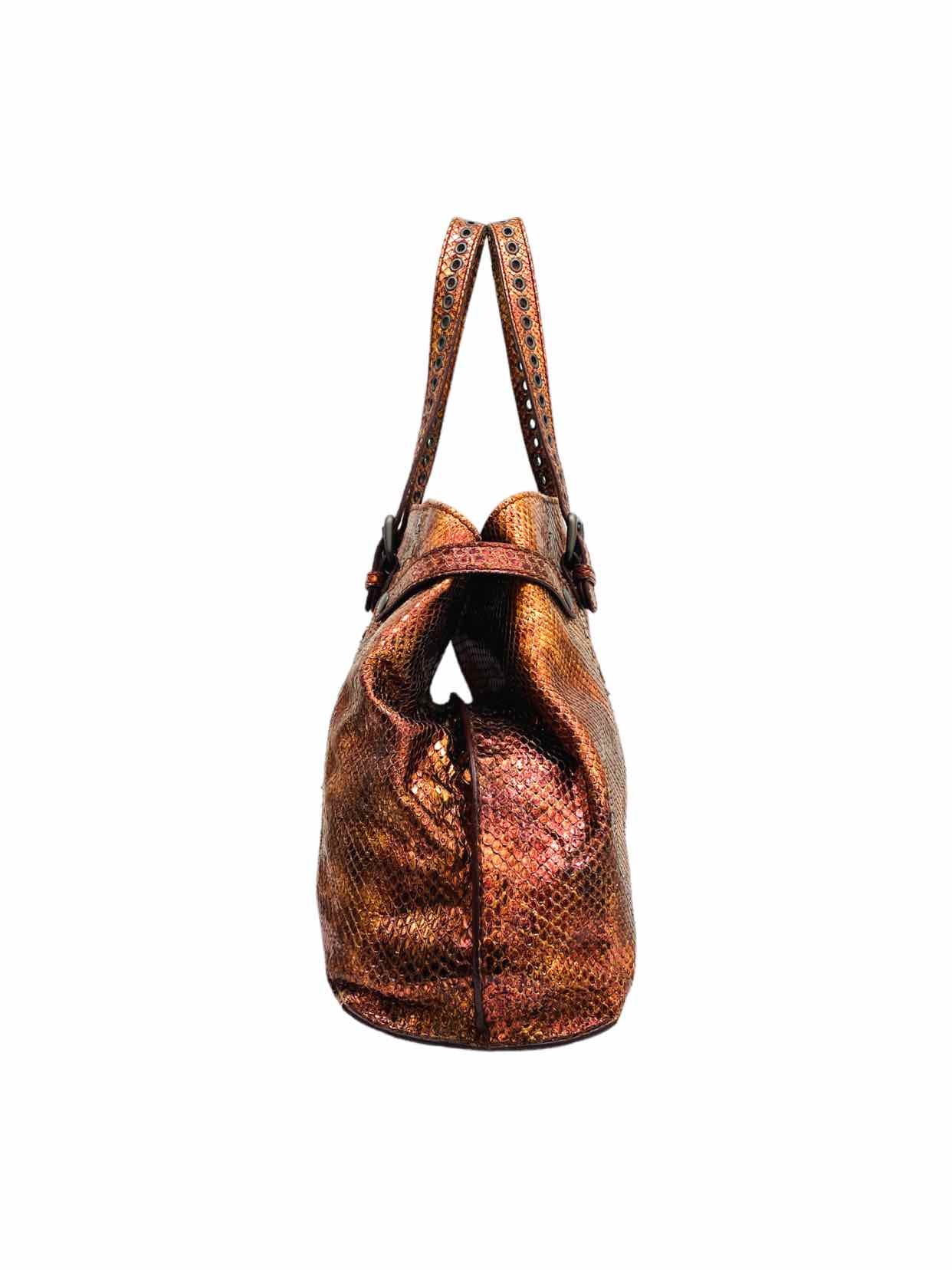 BOTTEGA VENETA Shopper Metallic Rust Tote Bag