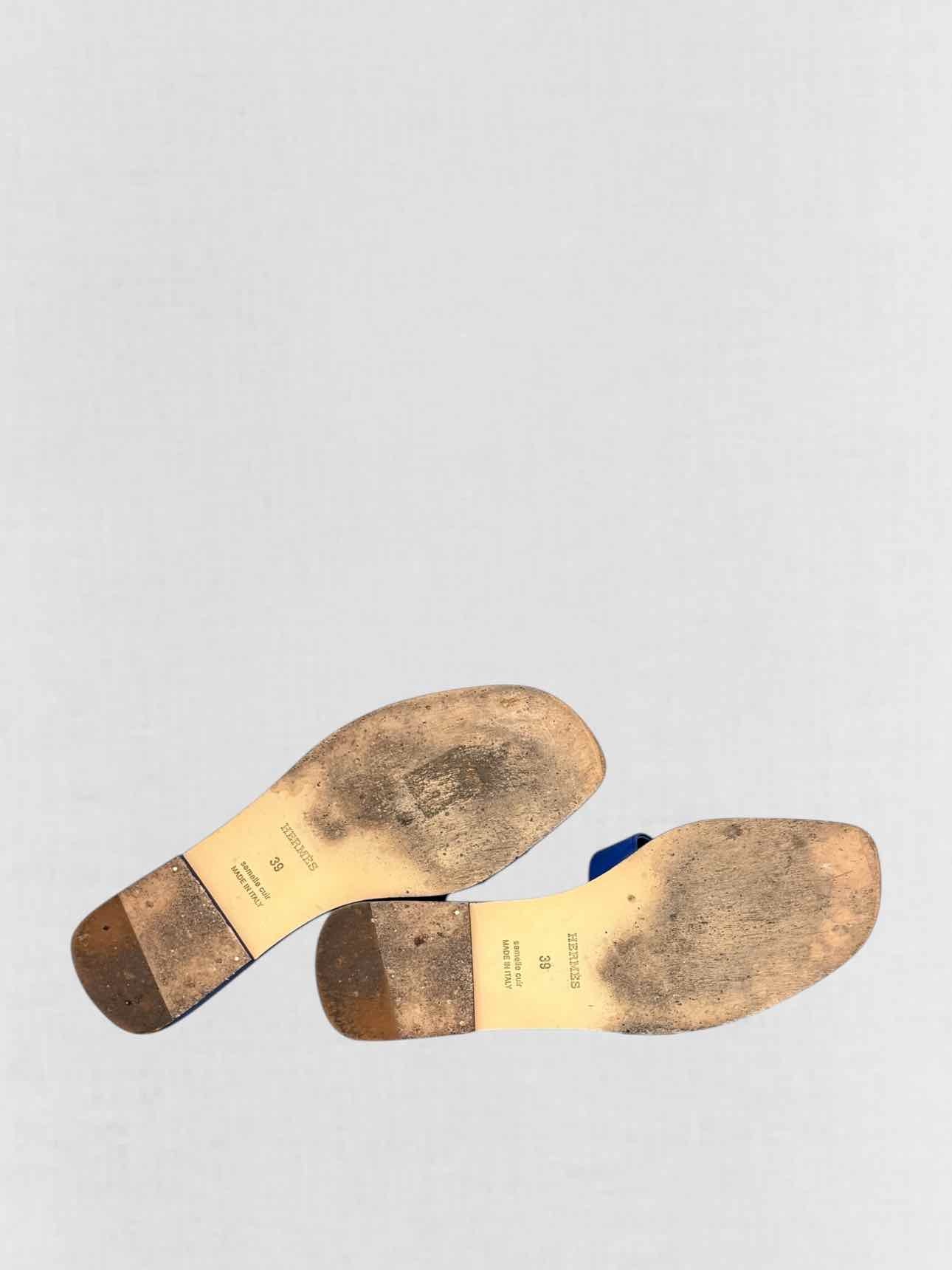 HERMES ORAN Blue Size EU 39 Sandals