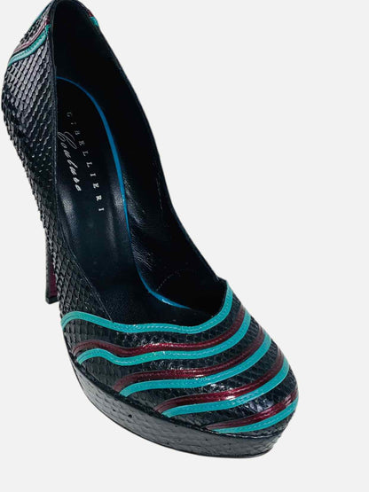 GIBELLIERI COUTURE Black Multicolor Size EU 40 Pumps