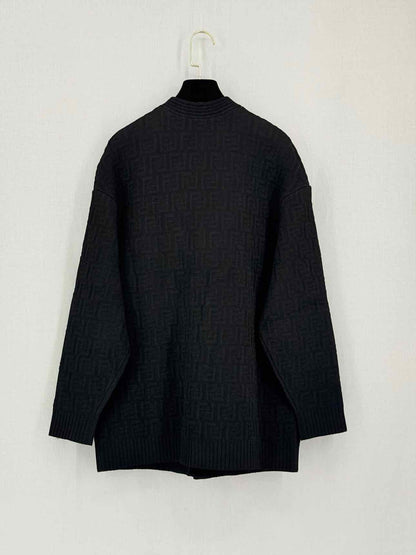 FENDI FF Jacquard Black Size US 2 Cardigan