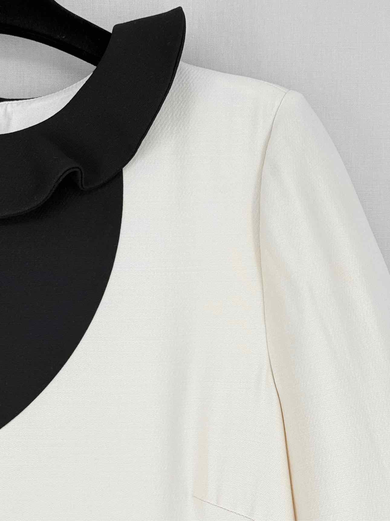 VALENTINO Monochrome White & Black Size US 6 Long Dress