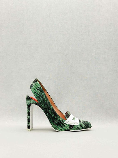 KENZO Green & Black Textured Size EU 39 Pumps