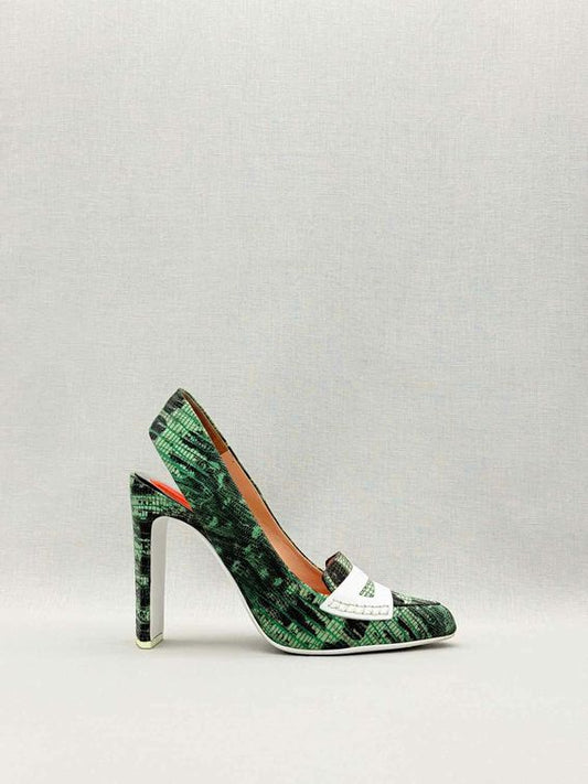 KENZO Green & Black Textured Size EU 39 Pumps