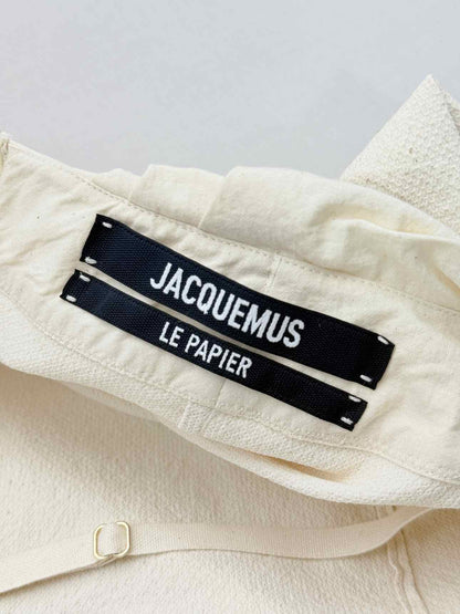 JACQUEMUS Le Papier Crema Size US 4 Midi Dress