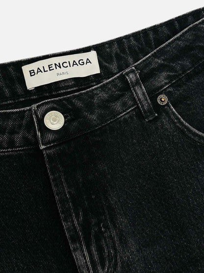 BALENCIAGA Capri Wide Leg Black Size 31 Jeans