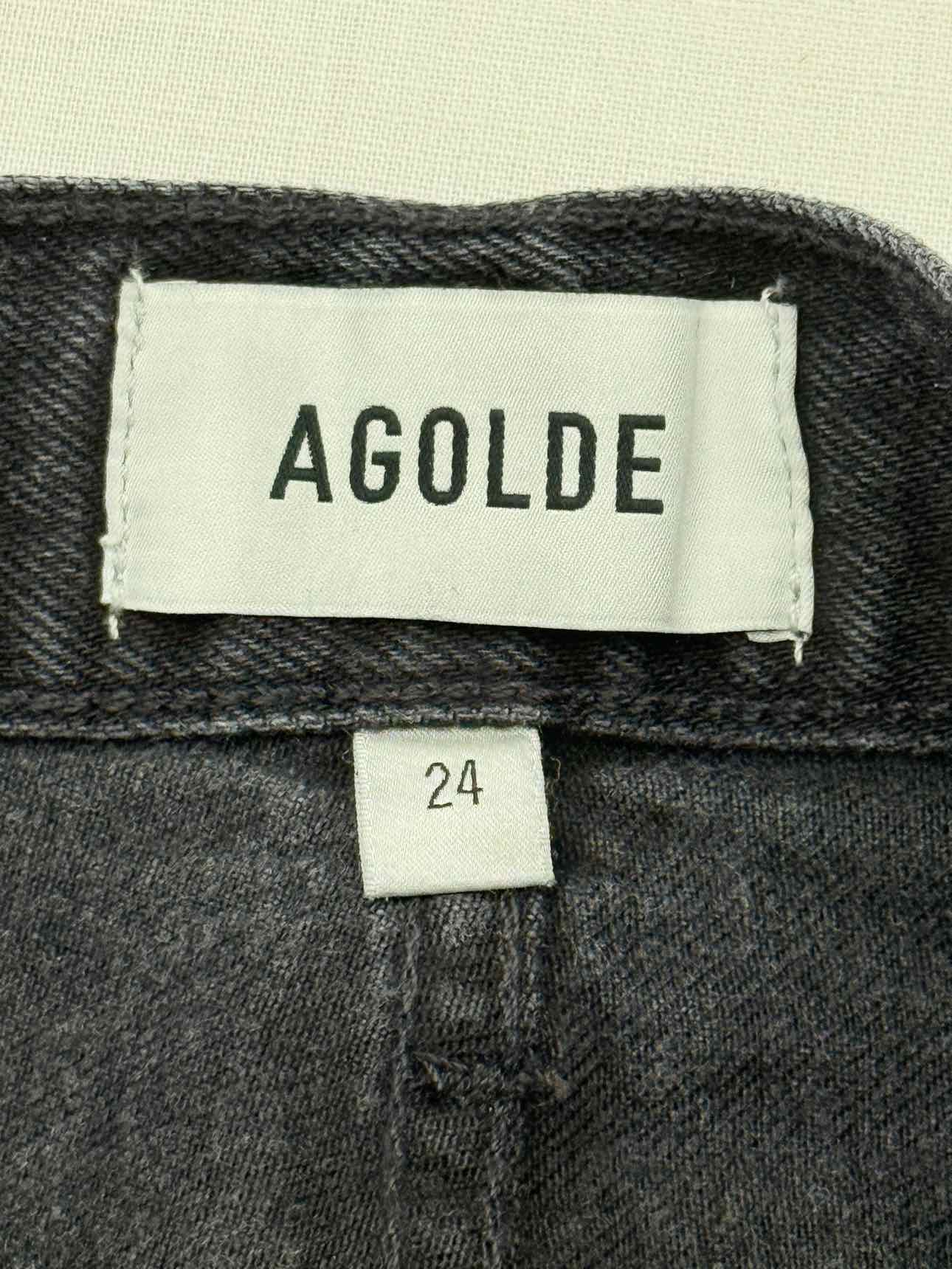 AGOLDE Black Distressed Size 24 Jeans
