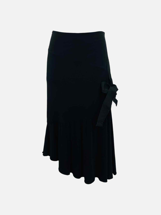 ROBERTO CAVALLI Flare Black Knee Length Skirt