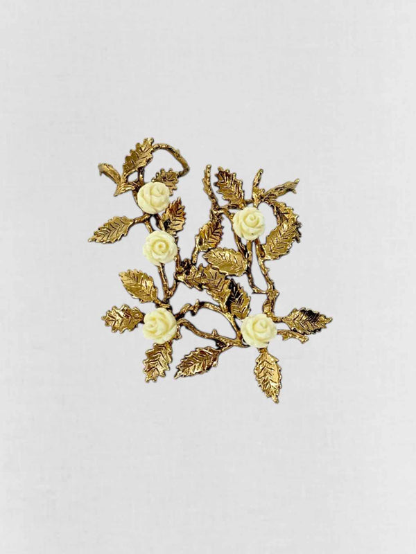 BERNARD DELETTREZ Roses &amp; Thorns Fashion Ring