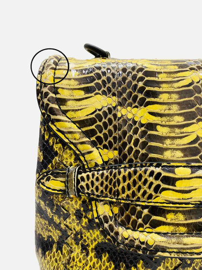 BOTTEGA VENETA Flap Black & Yellow Shoulder Bag